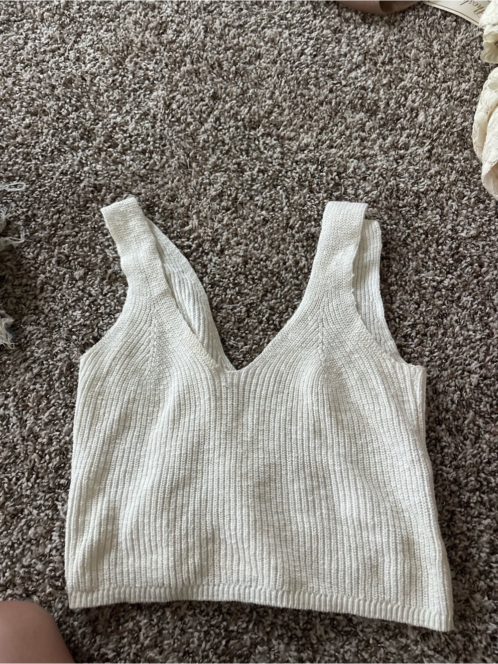 Madewell White Sweater Tank